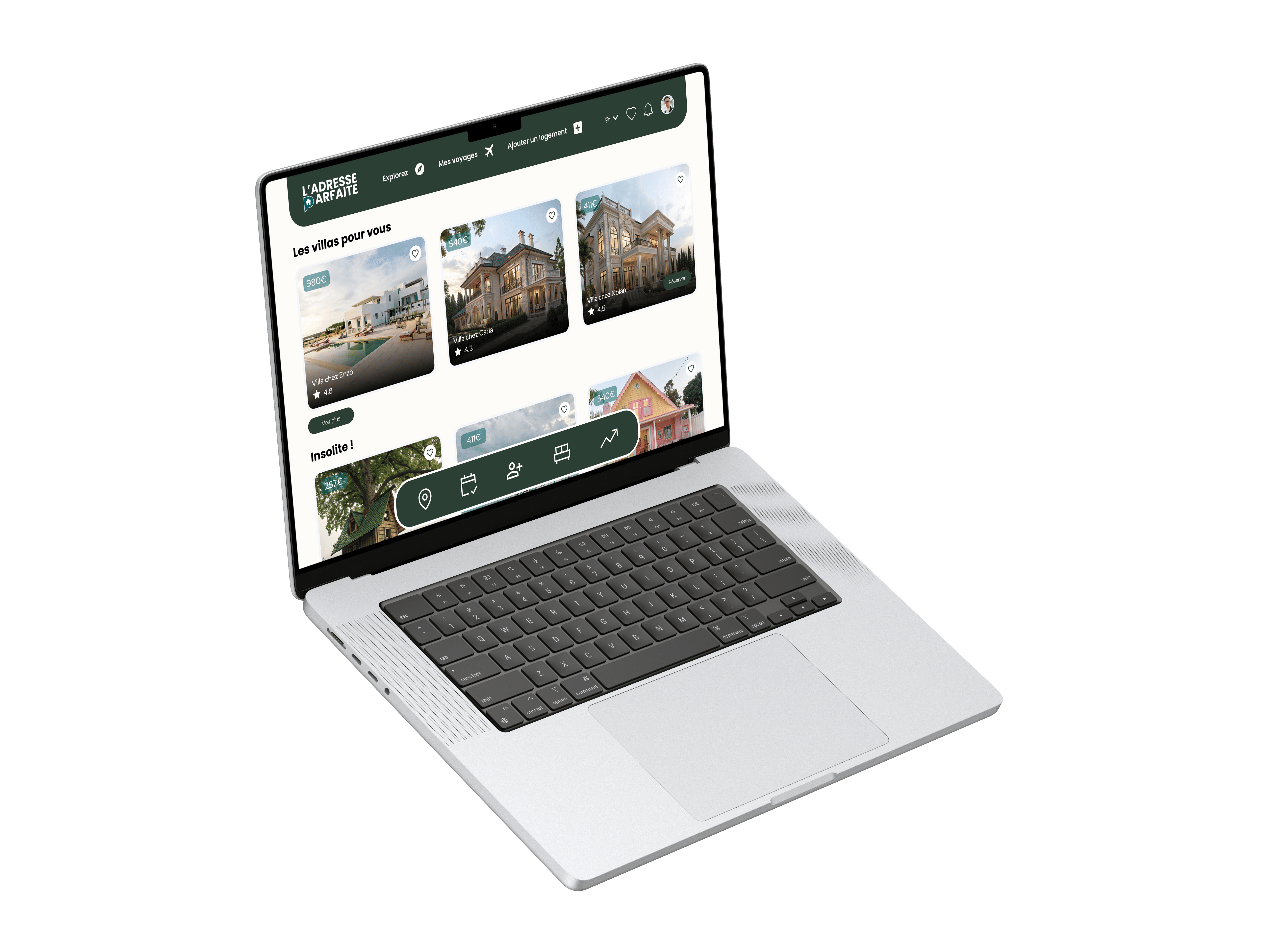 mockup de la webapp